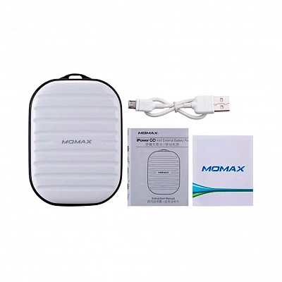Портативный аккумулятор Momax iPower Go mini 7800 mAh, белый