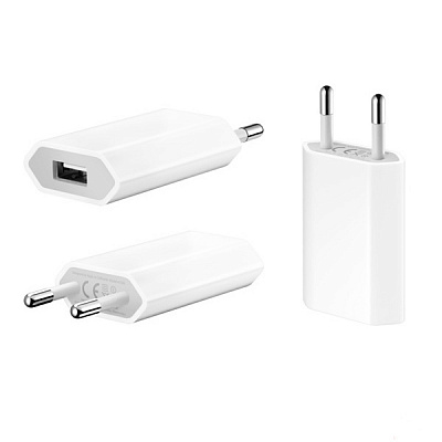 Сетевое зарядное устройство Apple USB, 5 Вт, Белый
