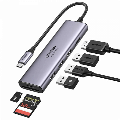 Адаптер UGREEN CM511 USB-C Multifunction Adapter