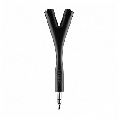 Кабель-разветвитель Belkin Flexible Headphone Splitter Y-адаптер, черный