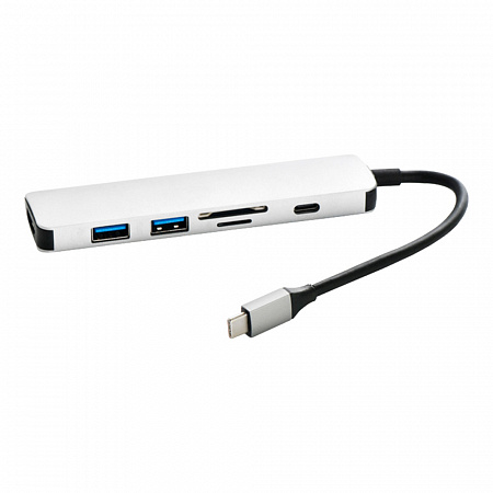 Хаб для MacbookUSB-C Expander to PD/HDMI 4K/2xUSB-C/CardReader, графит