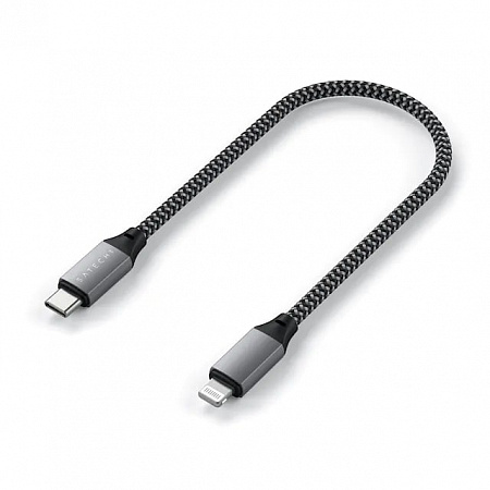 Кабель Satechi USB-C to Lightning MFI Cable, 25 см, "серый космос"