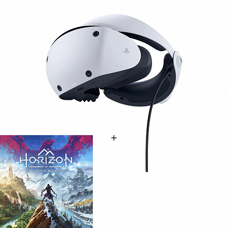 Шлем Sony Playstation VR2 с игрой Horizon Call of the mountain, белый