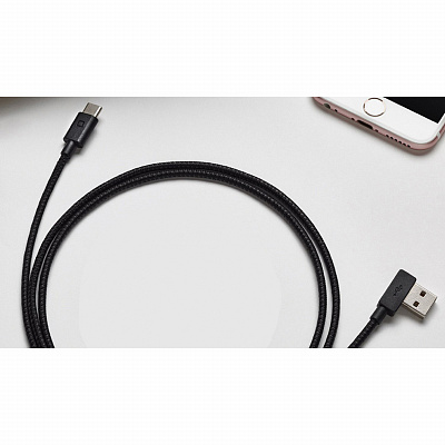 Кабель Nonda ZUS USB-A to USB-C, 1,2 м, черный