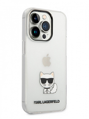 Чехол Karl Lagerfeld Choupette Body для iPhone 14 Pro, поликарбонат, прозрачный