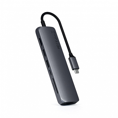 USB-C адаптер Satechi Type-C Slim Multiport with Ethernet Adapter,