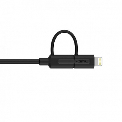 Кабель Kenu TripLine USB - MicroUSB/Lightning, 1 м
