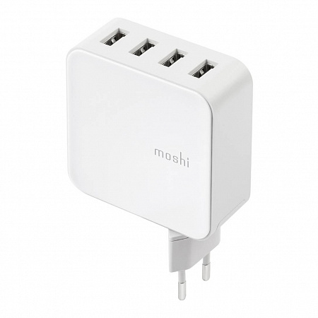 Зарядное устройство Moshi ProGeo 4-Port USB Wall Charger, белый