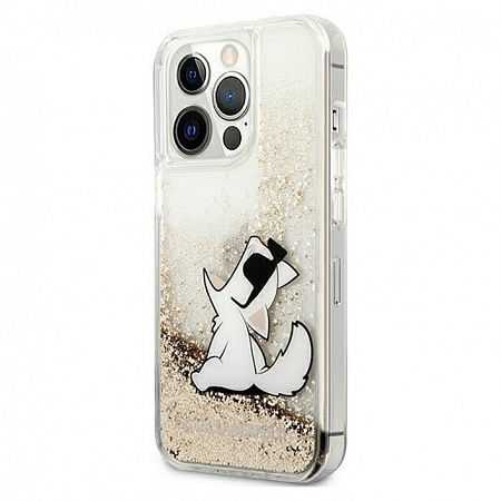 Чехол Karl Lagerfeld LIQUID GLITTER для iPhone 13 Pro, золото