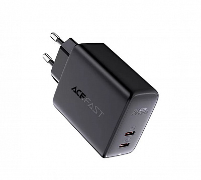 ЗУ двухпортовое ACEFAST A9 PD40W USB-C+USB-C dual port charger EU