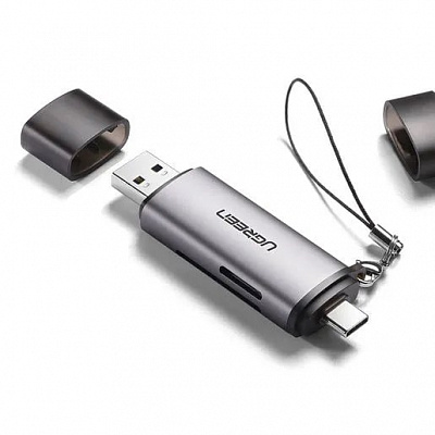 Кардридер UGREEN CM185 USB-C/USB-A Card Reader