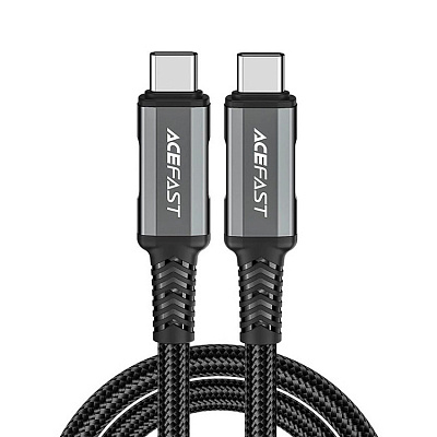 Кабель ACEFAST C1-09 USB-C to USB-C PD 100W Data (audio/video) Charging Cable, черно-серый