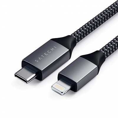 Кабель Satechi USB-C / Lightning, 1,8 м, серый