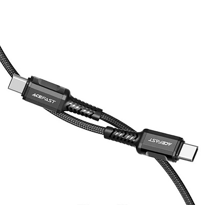 Кабель ACEFAST C1-03 USB-C to USB-C aluminum alloy charging data cable, черный