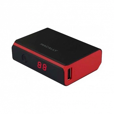Портативный аккумулятор Macally 5200 mAh, черный/красный