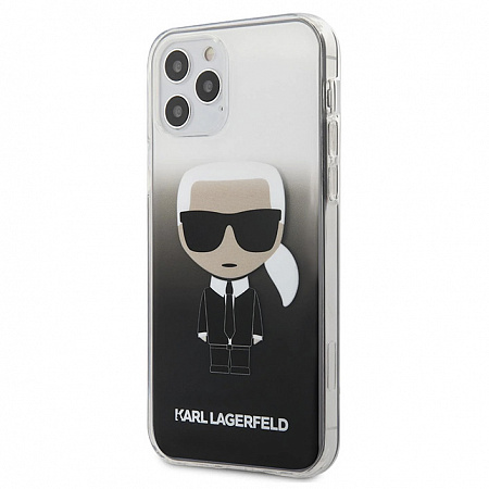 Чехол Karl Lagerfeld gradient для iPhone 12/12Pro, черный