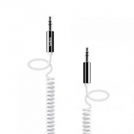 Кабель Belkin Mixit Coiled Audio Cable, белый