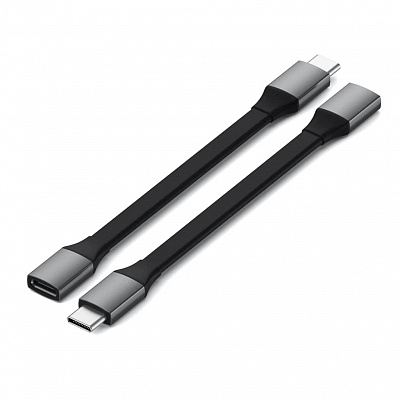 Кабель Satechi USB-C Mini Extension Cable. Разъем Type-C Male на Type-C Female, черный