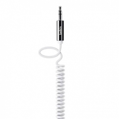 Кабель Belkin Mixit Coiled Audio Cable, белый