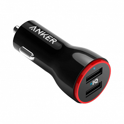 АЗУ Anker PowerDrive 2 USB 4.8 А, черный