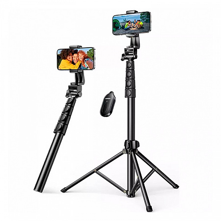 Трипод UGREEN LP680 (15609) Tripod Stand 1.7m With Bluetooth Remote For selfie Livestream, черный