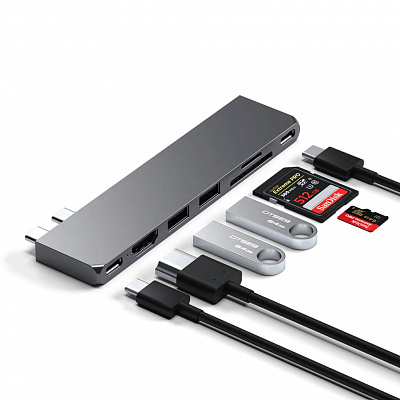 Адаптер Satechi USB-C Pro Hub Slim Adapter,