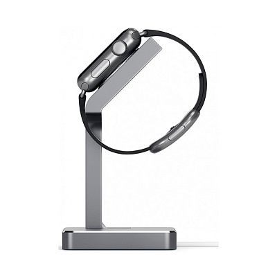 Подставка док-станция Satechi Aluminum Apple Watch Charging Stand, серебристый