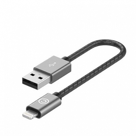 Кабель LAB.C USB на Lightning, 15 см, серый