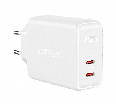 ЗУ двухпортовое ACEFAST A9 PD40W USB-C+USB-C dual port charger EU