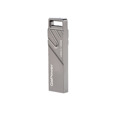 Флеш-накопитель GoPower TITAN 128GB USB3.0 металл (1/50/1000), черный графит