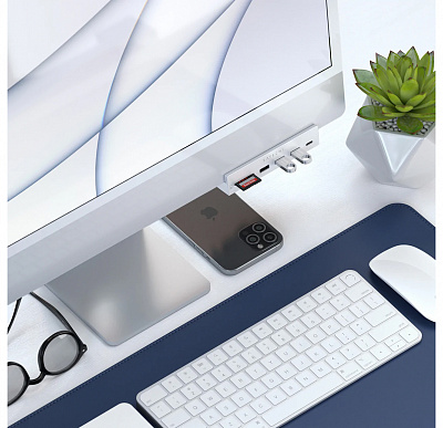USB-C-концентратор Satechi Aluminum USB-C Clamp Hub для 24" iMac