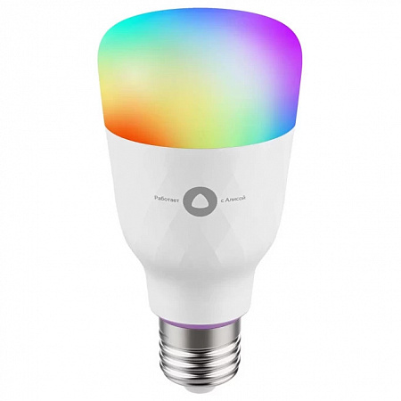 Умная лампочка Яндекс с Алисой, цоколь E27, 8 Вт, RGB цветная