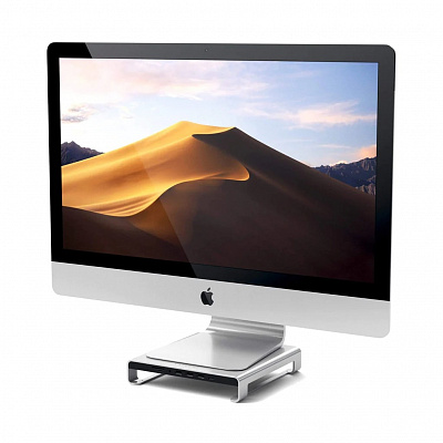 Подставка Satechi для Mac Type-C Aluminum Stand with Built-in USB-C Data, серебристый