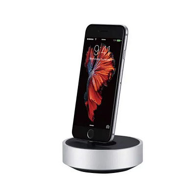 Подставка-док станция Just Mobile HoverDock для iPhone,алюминий,серебристый