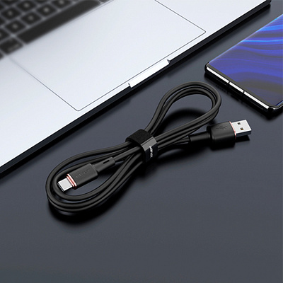 Кабель ACEFAST C2-04 USB-A to USB-C zinc alloy silicone charging data cable для подзарядки и передачи данных, черный