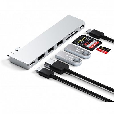 Адаптер Satechi USB-C Pro Hub Slim Adapter,