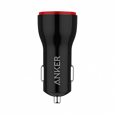АЗУ Anker PowerDrive 2 + кабель micro USB 0.9 м V3, черный