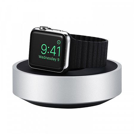 Подставка-док станция Just Mobile HoverDock для Apple Watch,серебристый