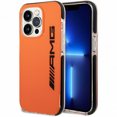 Чехол AMG для iPhone 14 Pro, оранжевый