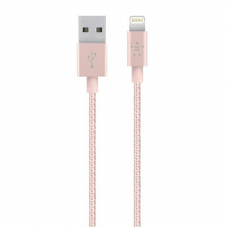 Кабель Belkin Mixit Metallic Lightning to USB Cable, 1.2 м, розовое золото